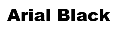 lettertype Arial Black