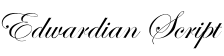 lettertype: Edwardian Script