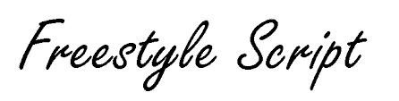 lettertype: Freestyle Script