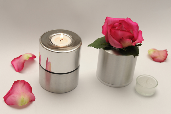 voorbeeld bloemenvaas met mini urn