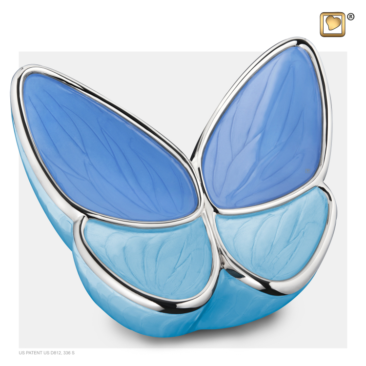 Butterfly urn met Blauwe vleugels A1041