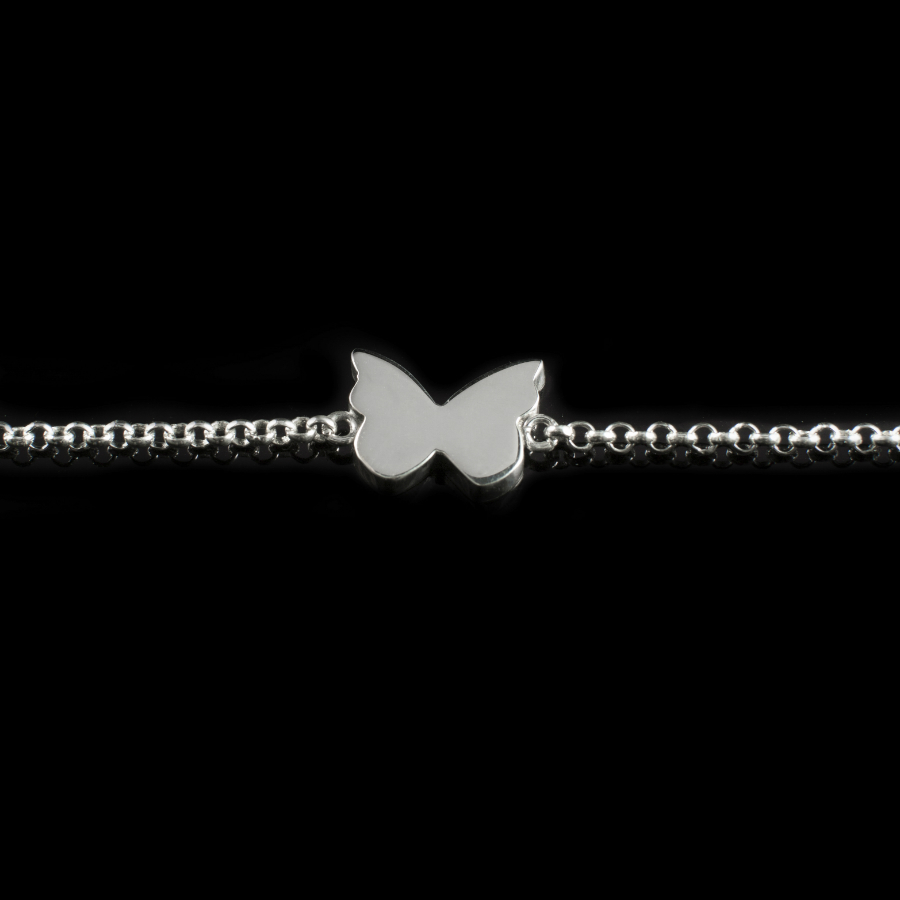 zilveren armband met vlinder askamer