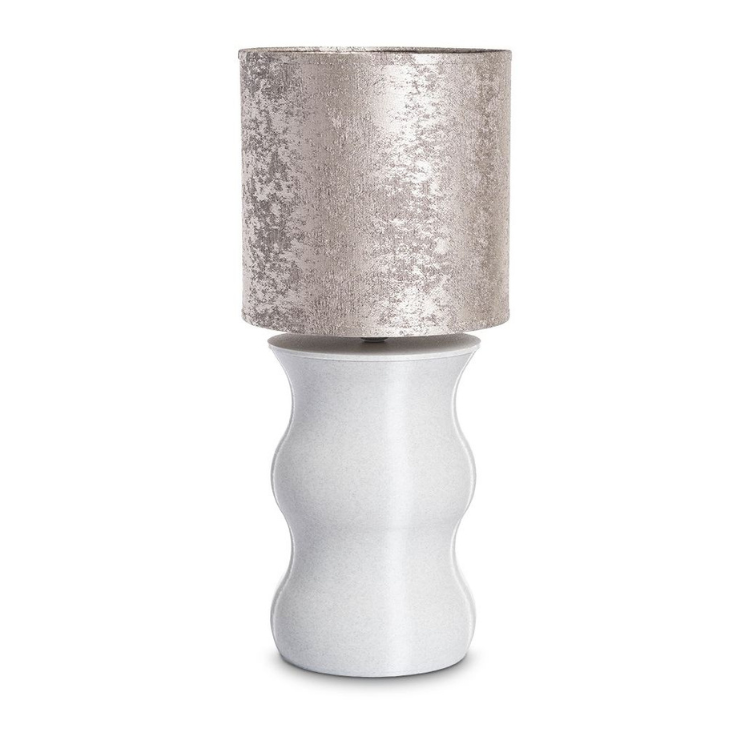Lamp + urn Mare marmerkleurig - Platinum