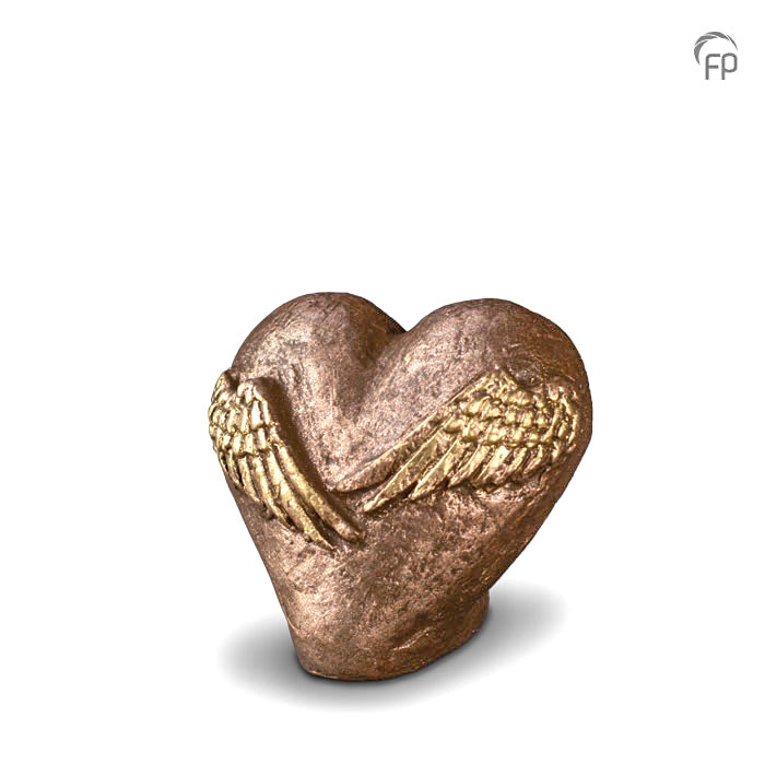 Geert Kunen troost mini urn Hart met Vleugels