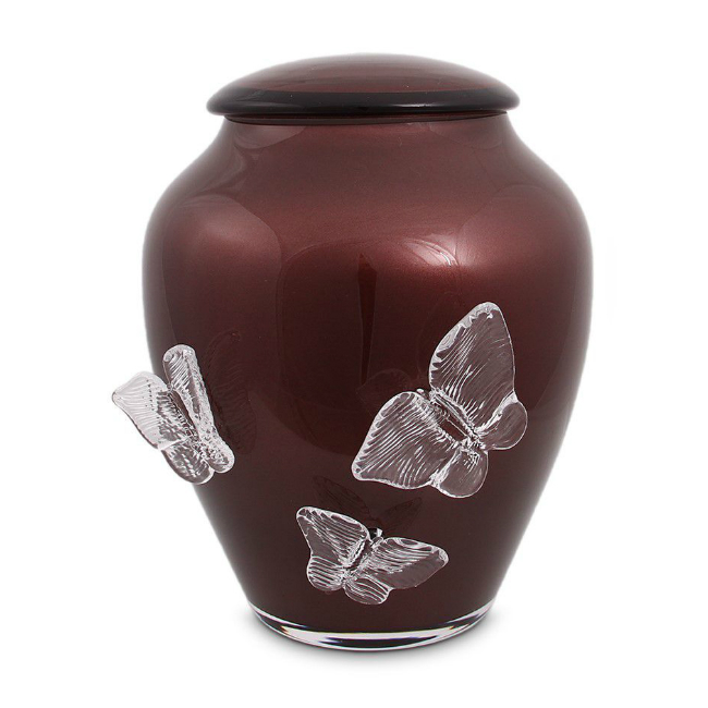 Butterfly urn Burgundy