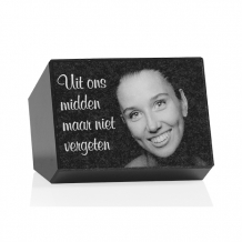 gedenksteen 8x11x8cm met laserfoto persoon
