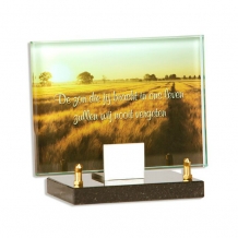 Fotoglas monument 15x20cm: De zon die jij bracht in ons leven...