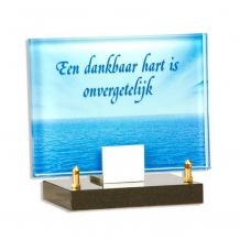 Fotoglas monument 15x20cm: Een dankbaar hart is onvergetelijk