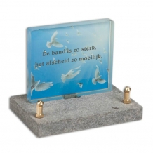 FotoGlas 12x10cm: De band is zo sterk, het afscheid zo moeilijk