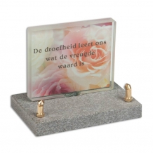 FotoGlas 12x10cm: De droefheid leert ons wat de vreugde waard is