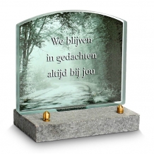 FotoGlas 12x14cm: We blijven in gedachte altijd bij jou