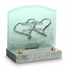 FotoGlas 12x14cm: Altijd samen, nooit alleen