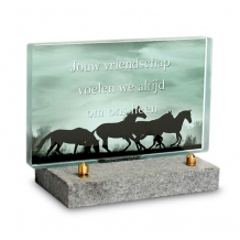 FotoGlas 10x16cm: Jouw vriendschap voelen wij altijd om ons heen