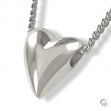 Ashanger Hart in Sterling zilver 18x13mm