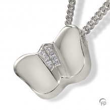Ashanger Vlinder in Sterling zilver 13x19mm + zirkonia