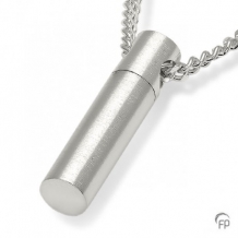 Ashanger Cilinder 21x5mm Sterling zilver (mat)