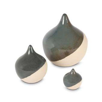 Antio urnen in groenblauw/beige