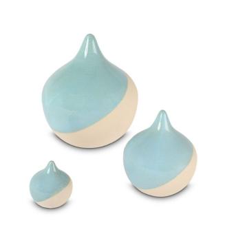 Antio urnen in turquoise met beige