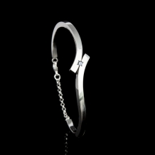 Armband Pollux in zilver + zirkonia , een askamer en Jasseron ketting