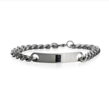 Schakelarmband edelstaal met Open askamer | Breed 10mm