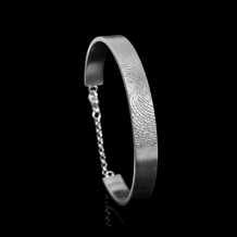 Armband in zilver met vingerafdruk en sluitketting