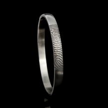Armband in zilver 6 of 8mm met vingerafdruk