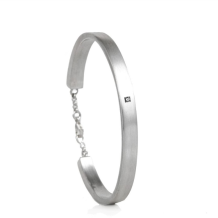 Armband Castor in zilver met askamer en 1x zirkonia