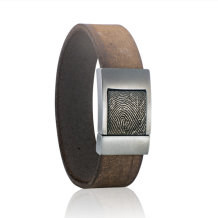 lederen armband L089-733 geschaafd bruin