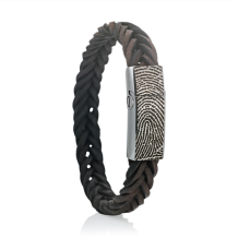 lederen armband L091-301 zwart