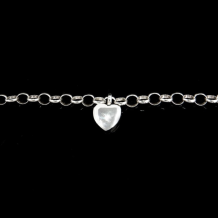 Hart hanger in zilver met gesloten askamer en Jasseron armband