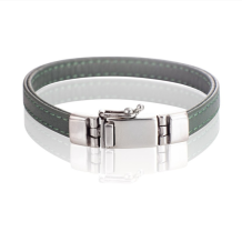 lederen armband L081-811 aqua