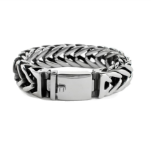 Schakelarmband edelstaal met Schroefdopje | Breed 18mm