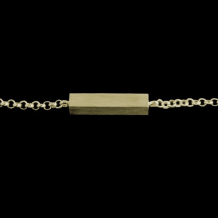 Jasseron armband met balkje en schroefdopje in 14k geelgoud