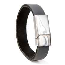 lederen armband L001-721 zwart