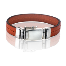 lederen armband L082-112 oranje
