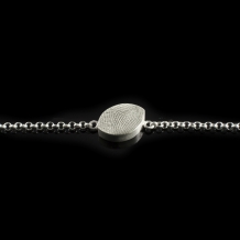 Armband in zilver met nootvormige vingerafdruk