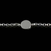 Ronde hanger in zilver met gesloten askamer en Jasseron armband