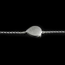 Armband in zilver met druppelvormige vingerafdruk