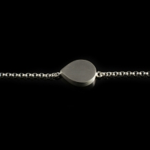 zilveren jasseron armband met traanvormige hanger