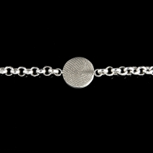 Armband in zilver met Ronde vingerafdruk