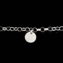 Armband in zilver met Ronde vingerafdruk