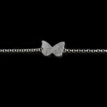 Armband in zilver met vingerafdruk op Vlinder