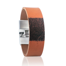 lederen armband L090-720 okergeel