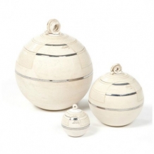 Art urn Circle van keramiek: Almost-White