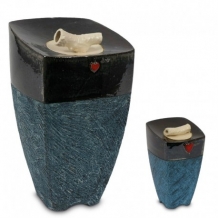Gonia urn Electric-Blue met tak