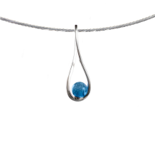 design hanger in zilver met glasbol