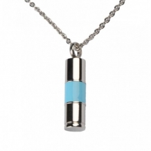 Ashanger cilinder in edelstaal: blauw