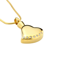 ashanger Twin-Hart in goudkleur + zirkonia