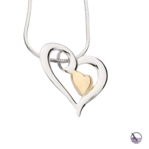 ashanger hart met gouden hart