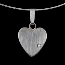 Hart ashanger in zilver + zirkonia | 4 formaten